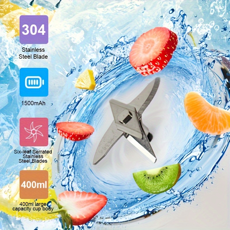 [portable | blender] 2-in-1 portable blender and juicer | , usb charging, dual cups | making smoothies, , and iced drinks - ideal gift for valentine s day, thanksgiving, christmas, and mother s day Product details 0
