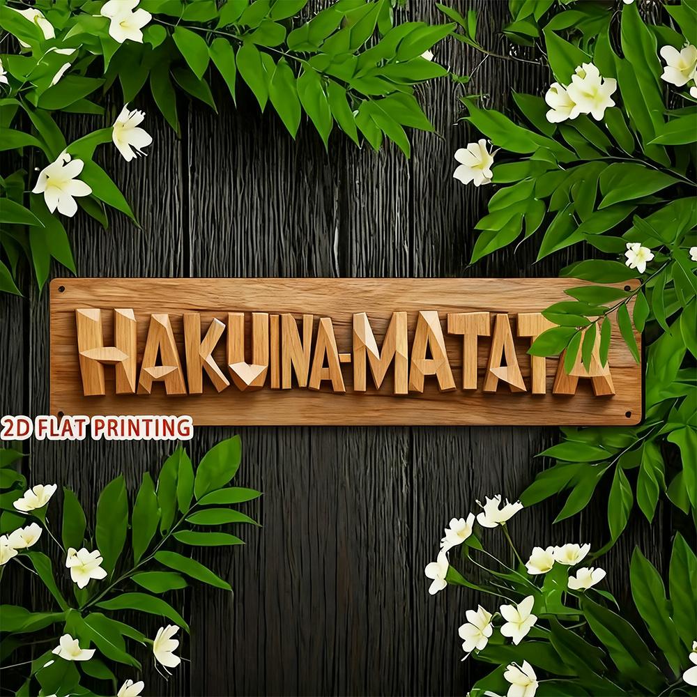 TEMU 2d Flat- A 2d Metal Sign Featuring A Vintage Hakuina- Design, Perfect For Outdoor Streets, Courtyards, Garages, And Garden . This Nostalgic Wall