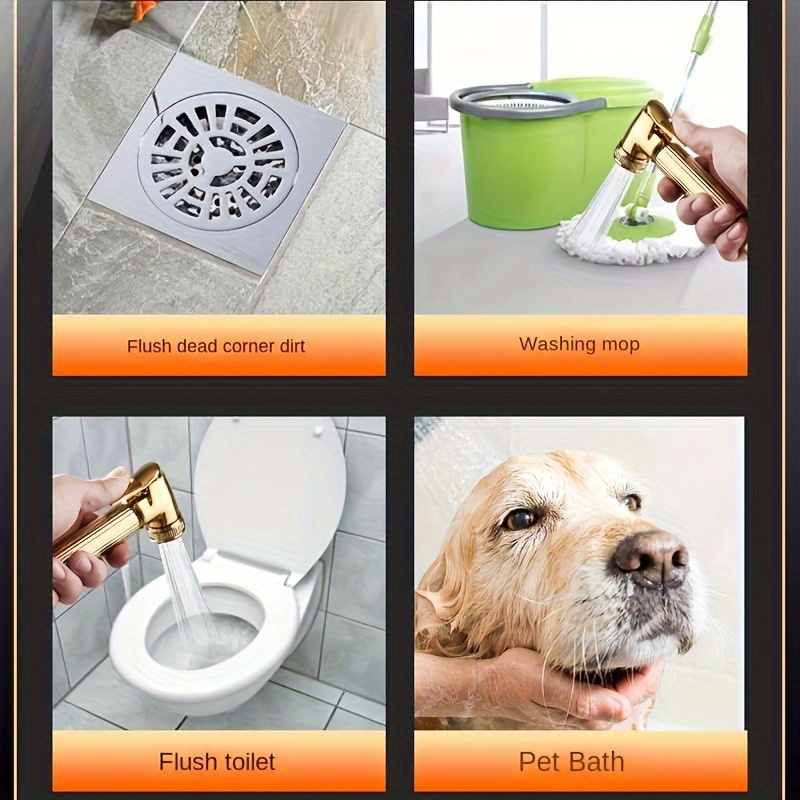 Luxury Black Golden Square Shower Head - Wall-Mounted with Extension Rod, 4 Adjustable Spray Settings, Stainless Steel & Painted Finish, Dual Function Controls for Full Body Coverage, No Electricity Needed