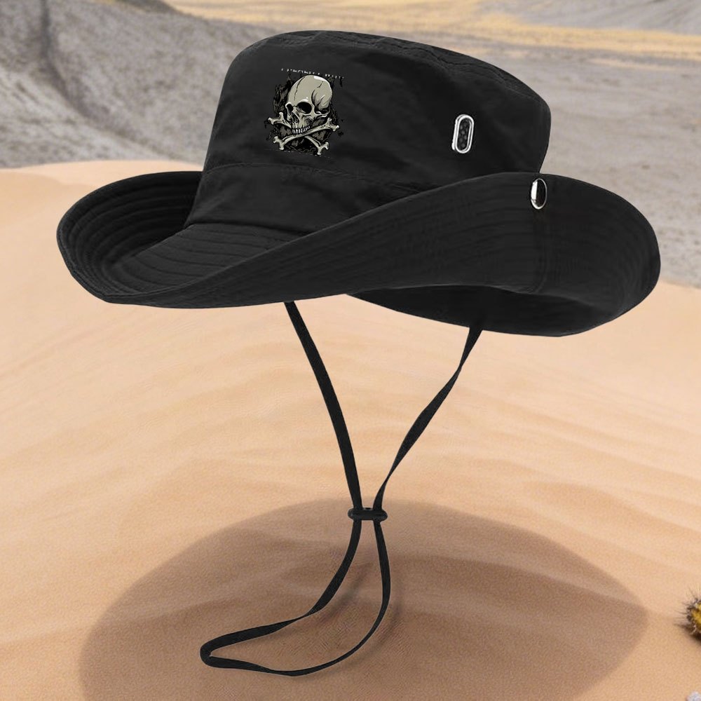 TEMU 1pc Bone Print Unisex Outdoor Casual Hat - Suitable For Fishing, Camping, Mountain Climbing, And - Street Style Hat - Suitable For Fishing,