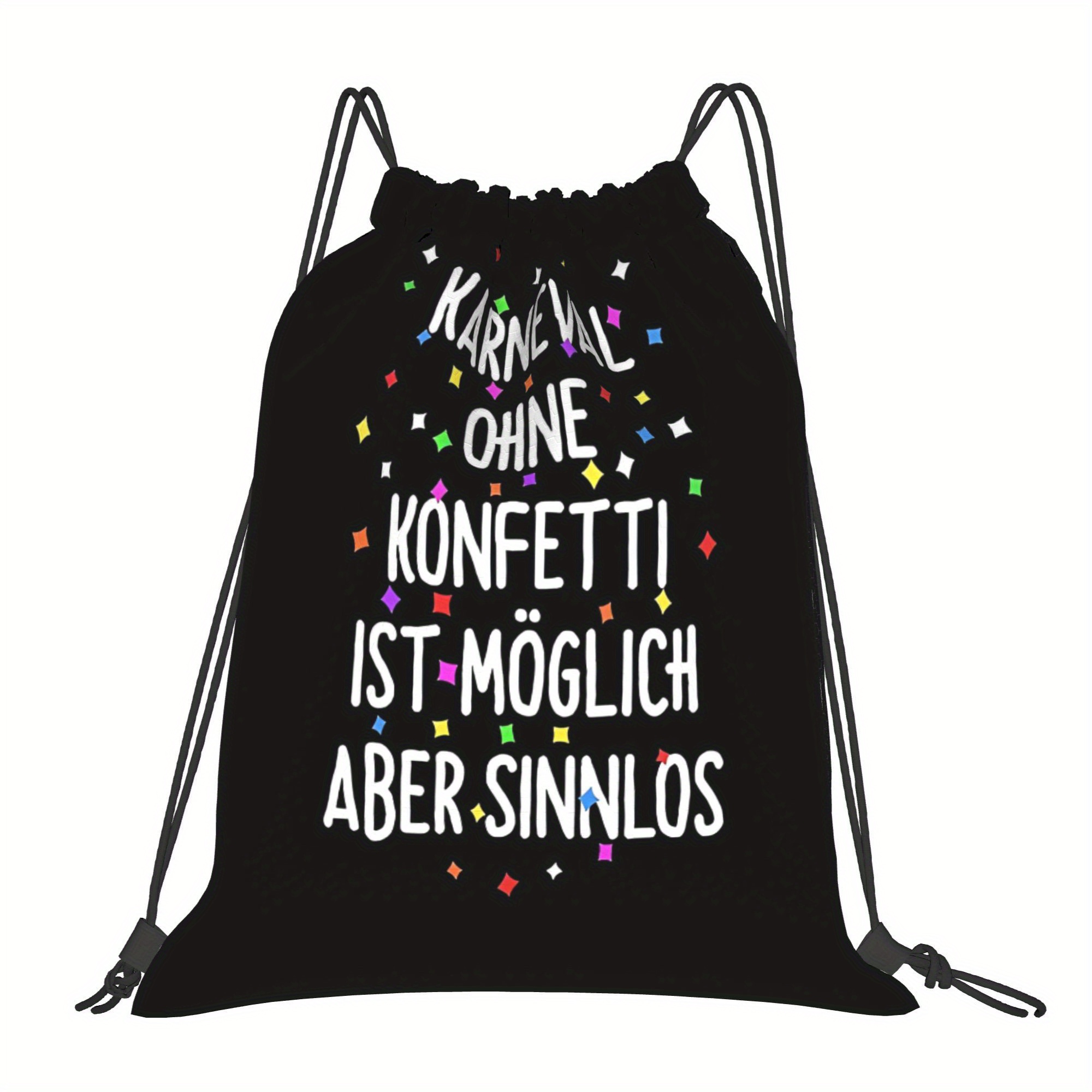 Carnival Without Confetti I Poible But Pointle Drawstring Bag Lightweight Sports Gym Outdoor Travel Training Backpack Gift