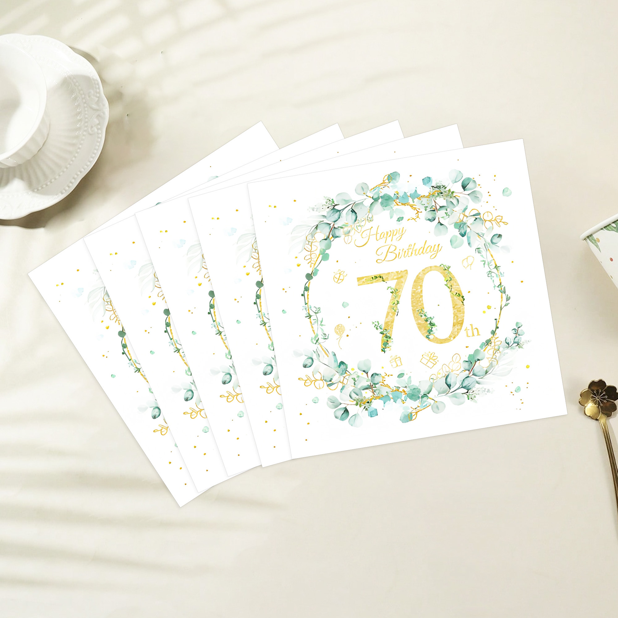 E-shop 20-teilige 70-Jahre-Jubiläums-Servietten, ideal für Partyzubehör, Partydekoration, Geburtstagsthemenparty, hochwertige Einweg-Servietten