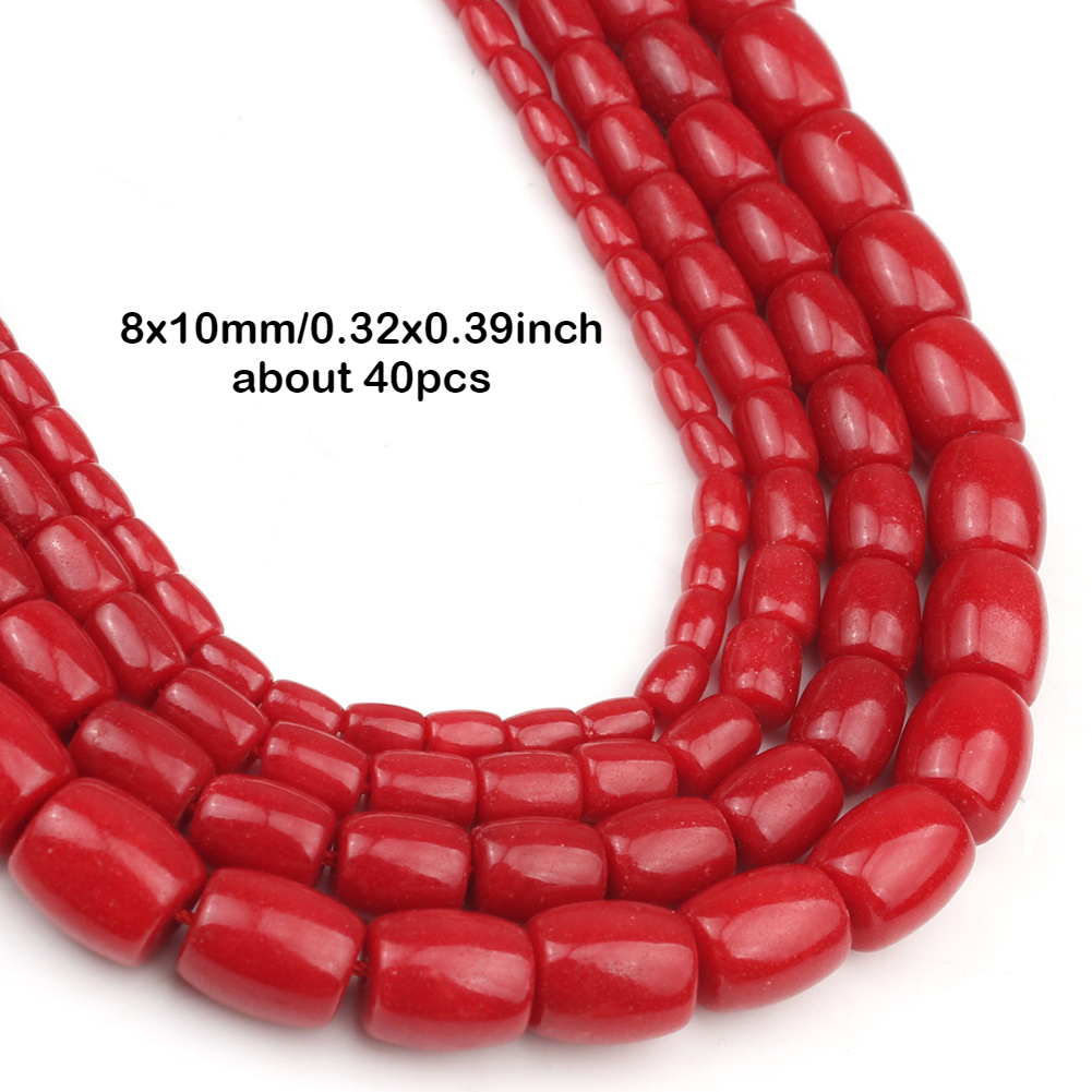 TEMU Natural Stone Beads, Drum Shape Loose Spacer Beads For Making, Bracelet And Earrings Accessories, 15'' , Jewelry Making