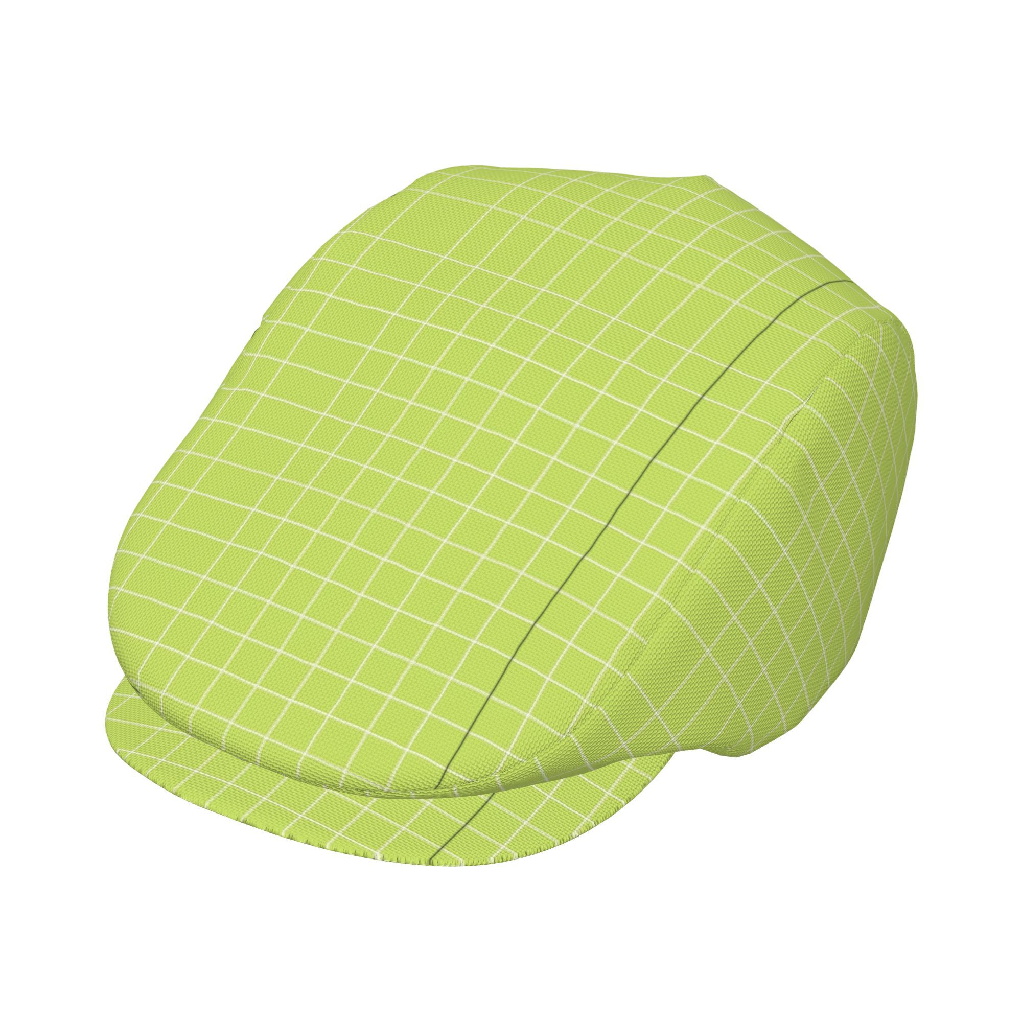 TEMU 1pc Light Green Grid Pattern Print Hats For Men And Women, Newsboy Caps, Berets, Irish Hats, Driver Caps, Hats, Painter Hats