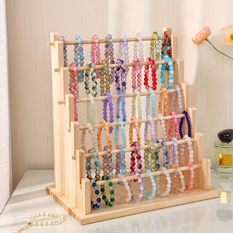 

Wooden Jewelry Tower Organizer, Necklace, Bracelet, Bangles Display Stand, Rectangle Shape, Use, With No Electricity Required For Home And Retail,