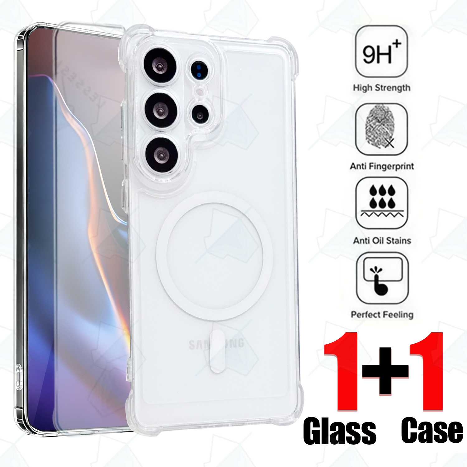 TEMU Phone Case - 2pcs [1 Phone Case With 1 Transparent Screen Protectors] Clear Case Suitable For Galaxy S26 Ultra S26 Plus S26 S25 S24 S23 S22
