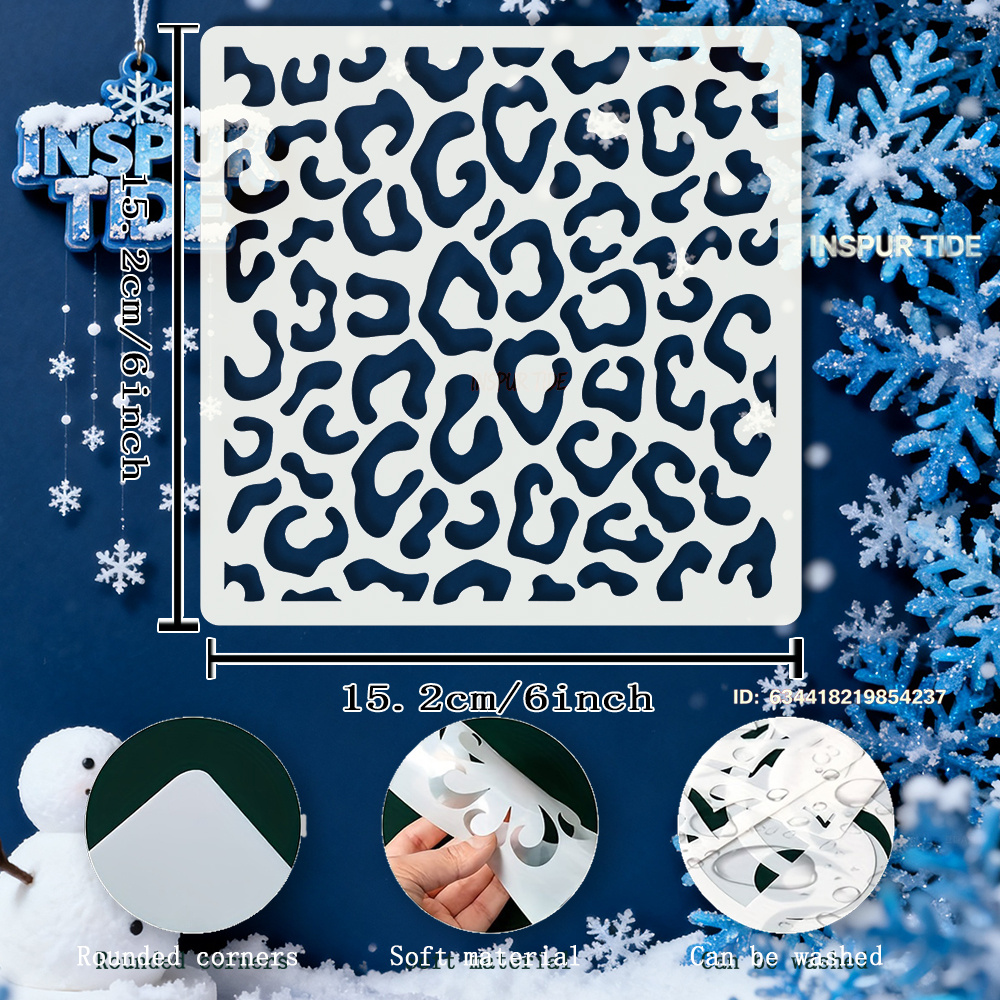 Geometric Leopard Pattern Theme Hollow-out Painting Template