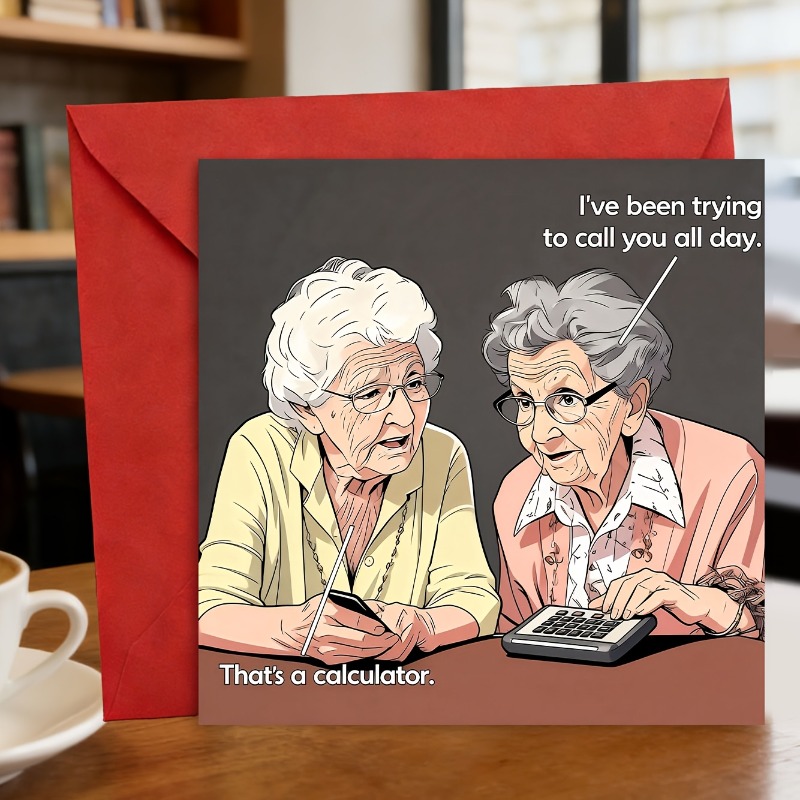 TEMU 1pc-funny Birthday Roast Greeting Cards Are Suitable For / - Tongue Biting Praise And Humorous Sarcasm Cards. Self Sealed Envelopes Are More