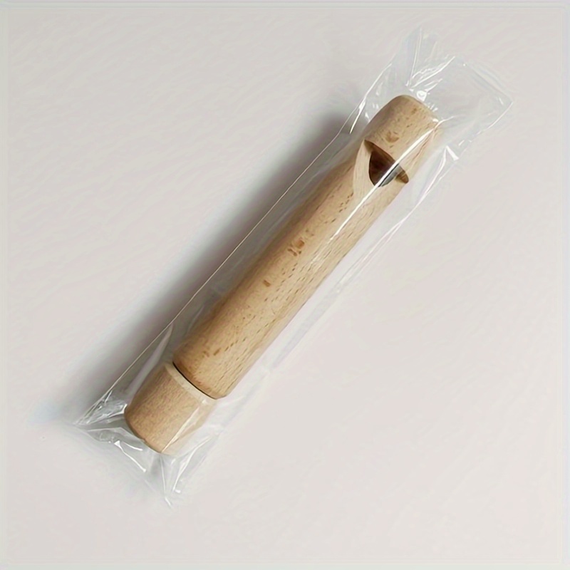 Image of Vintage Style Wooden Whistle-polished Surface, Classic Gray/white Ocarina Flute, Suitable For Outdoor Entertainment