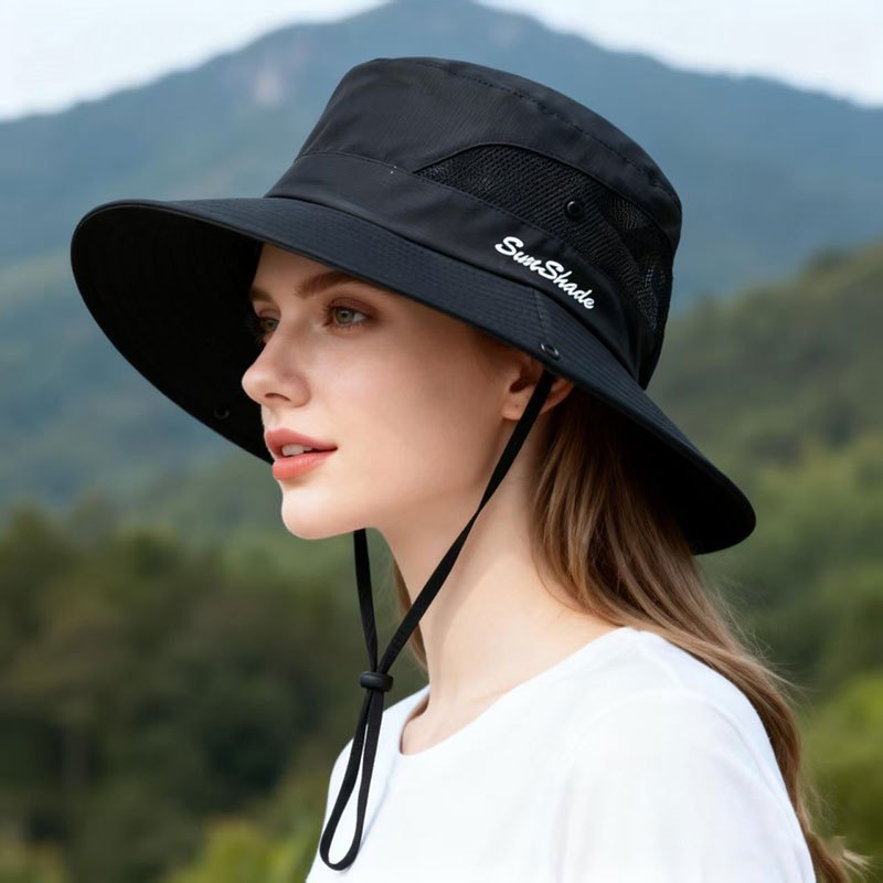 TEMU 2 Couleurs Disponibles, Chapeau de Pêche Pliable Unisexe Printemps Été - avec Ajustement de Corde Coupe-Vent, Design Color Block, Chapeau de