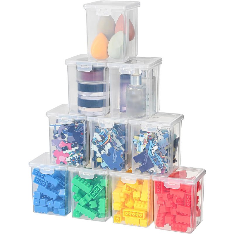durchsichtige kunststoff organizer box stapelbare