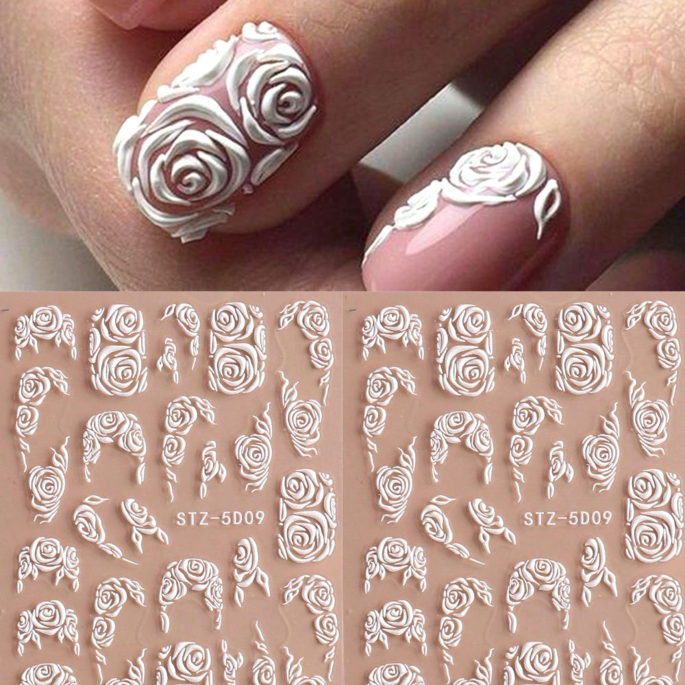 

Art - 3d Embossed Decals For Diy Manicure, - For Weddings &