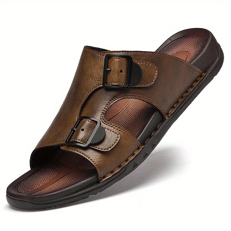 sandalias marrones moda hombre zapatos playa cómodos fáciles