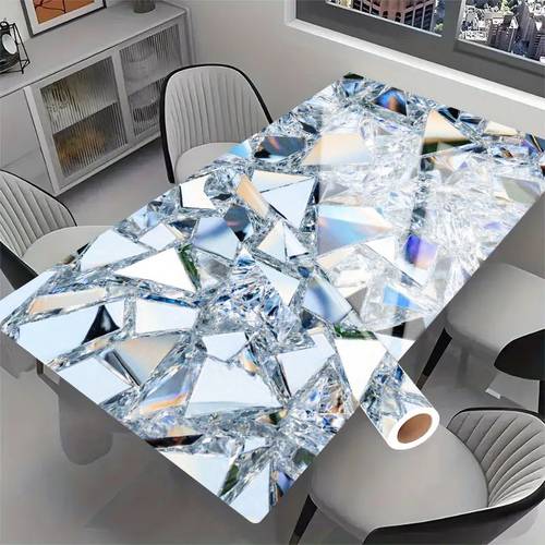 item picture 1 100cm geometric crystal pattern wall sticker shimmering reflective durable material desktop office home decor sticker for easy to apply no residue