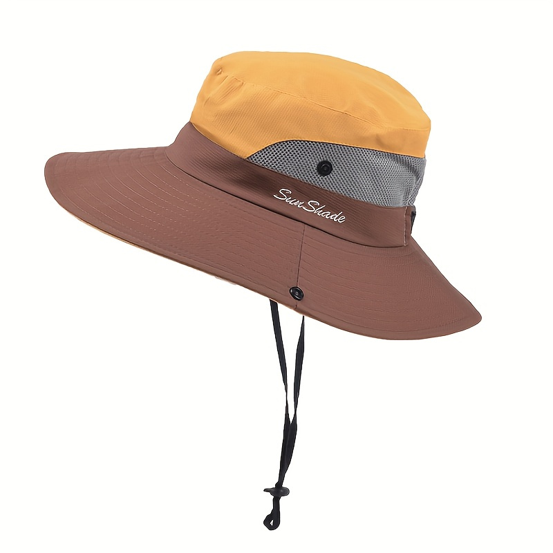 womens sun hat ponytail hole breathable wide brim - Temu Bahrain display picture 1