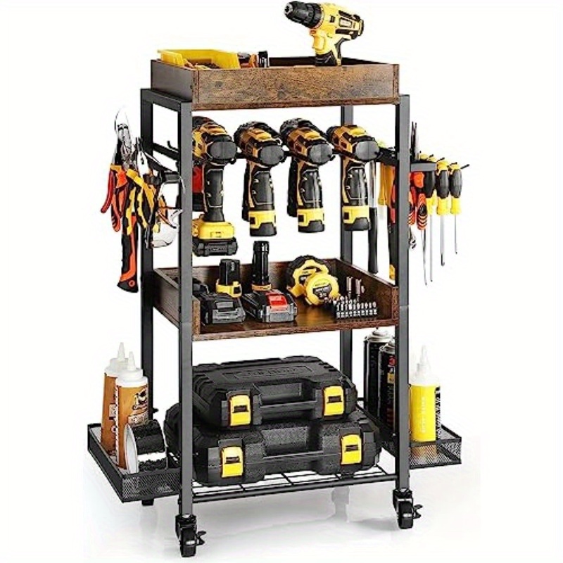 eclvis, electrical tools organizer, garage storage regulator, tool holder, electric   shelf, open tools,   regulator box with wheels, workshop and garage, solid, multi -colored alloy 0