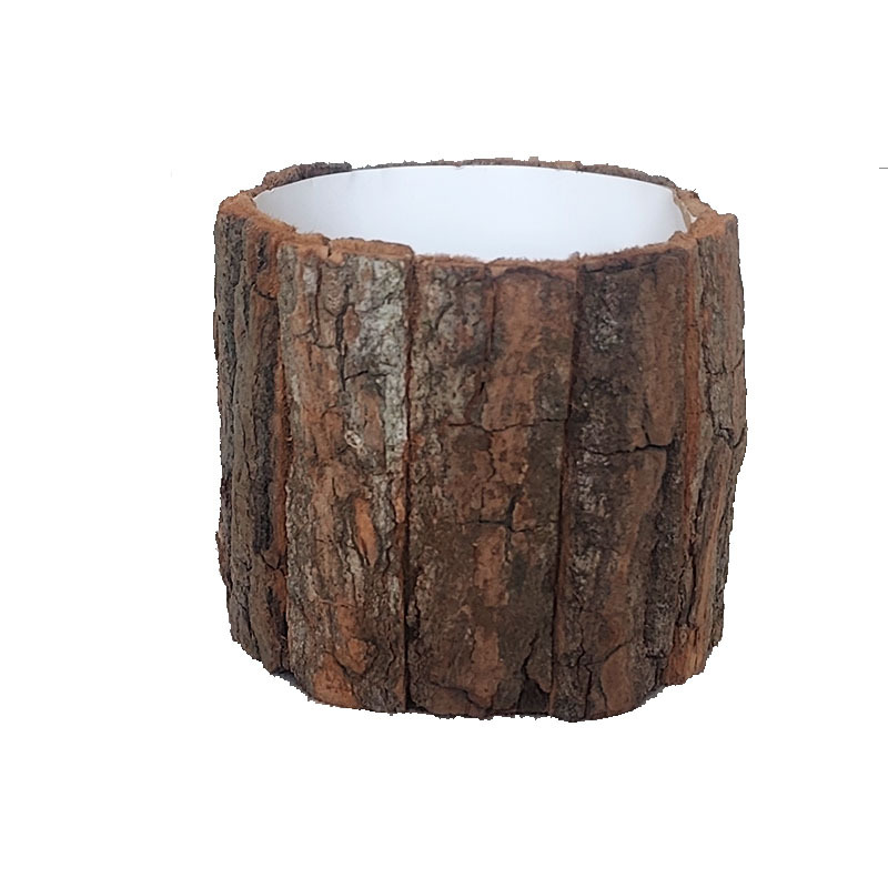 TEMU 2pcs Wooden Vase For Center Decor, Wooden Flower Vase, Rustic Bark Stump , Vintage Flower Pot, Suitable For Forest Party Wedding Window Home