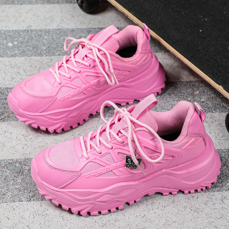 TEMU Women's Fashion And Elegant Trendy Casual Sports Shoes, Breathable And Soft Low-top Lace-up Road Running Shoes, Removable Decoration, Suitable