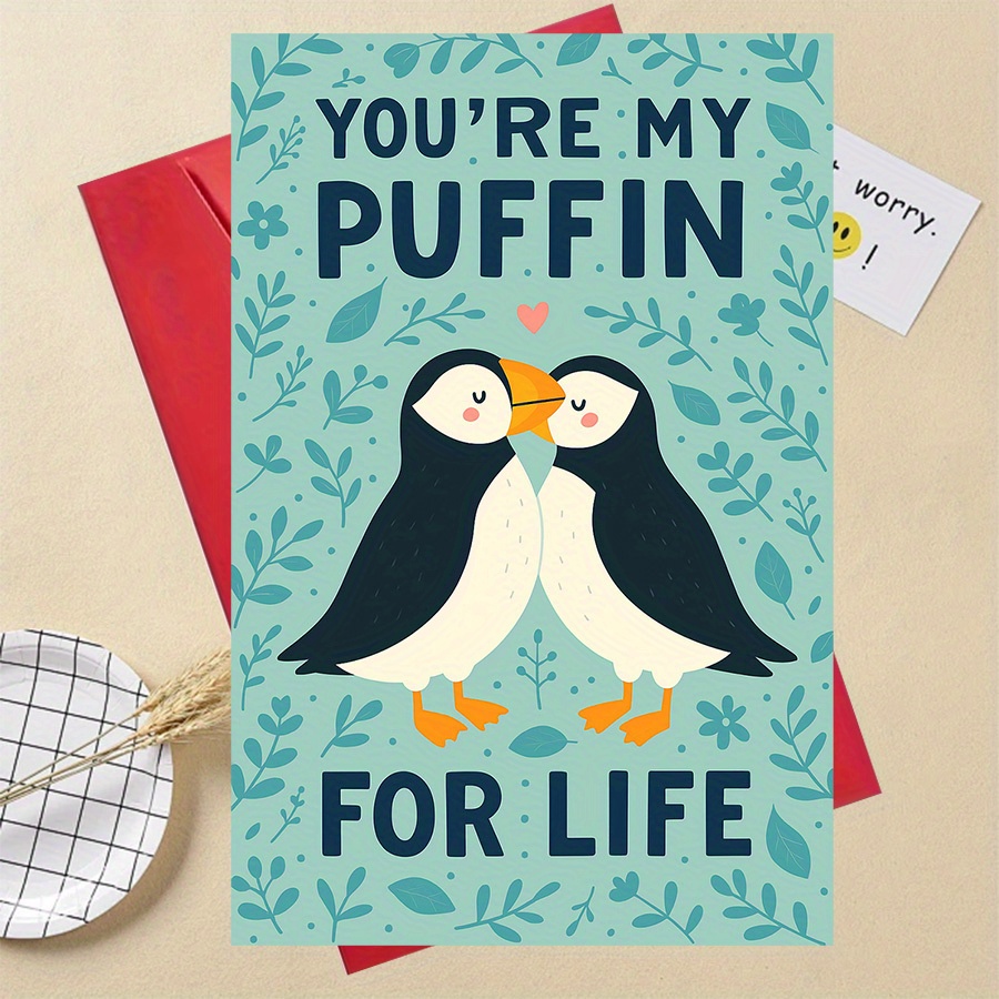 TEMU A Humorous Gift, This Greeting Card Showcases An Adorable Pair Of , Ideal For Anniversaries, Valentine's Day, Or Any Special Occasion To Convey