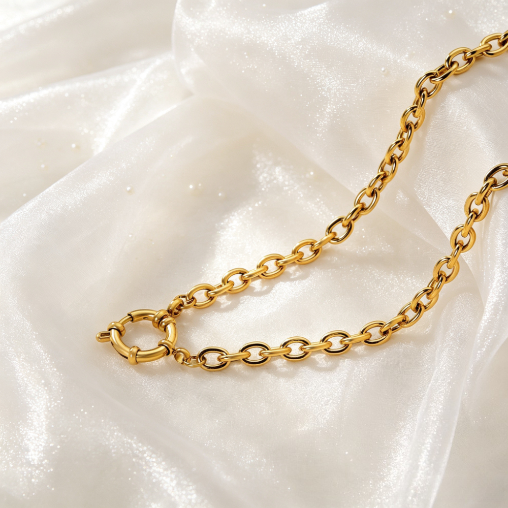Personalized Fashion Stainless Steel Necklace with Spring Clasp