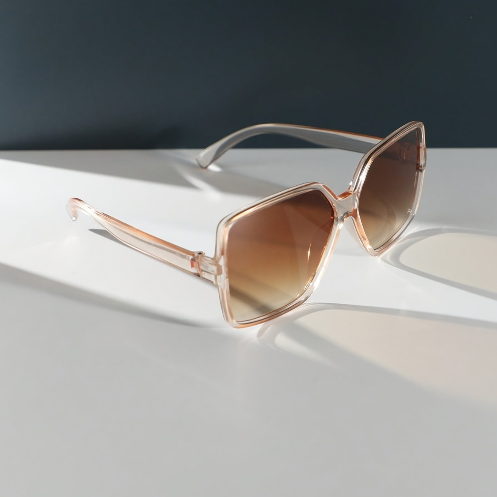 Women's Square Oversized Fashion Glasses with & Small Geometric Patterns - Fashion Accessories for Casual & Formal fits, Glasses Fashion