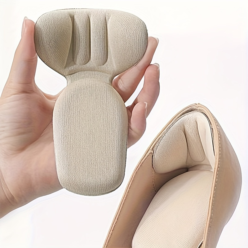 

2pcs Memory Foam T-shaped High Heel Insoles For Women - Non-slip, Half Pads With Arch & Heel Support, Foot, Ideal For , Heel Protector