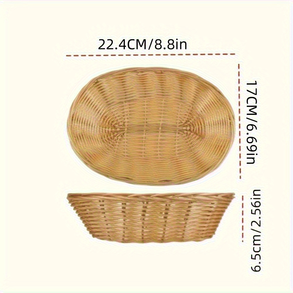 4pcs oval baskets, medium kitchen gift baskets, Christmas gifts, ornaments display, storage of bread, fruits, vegetables, baskets., Shelf Baskets