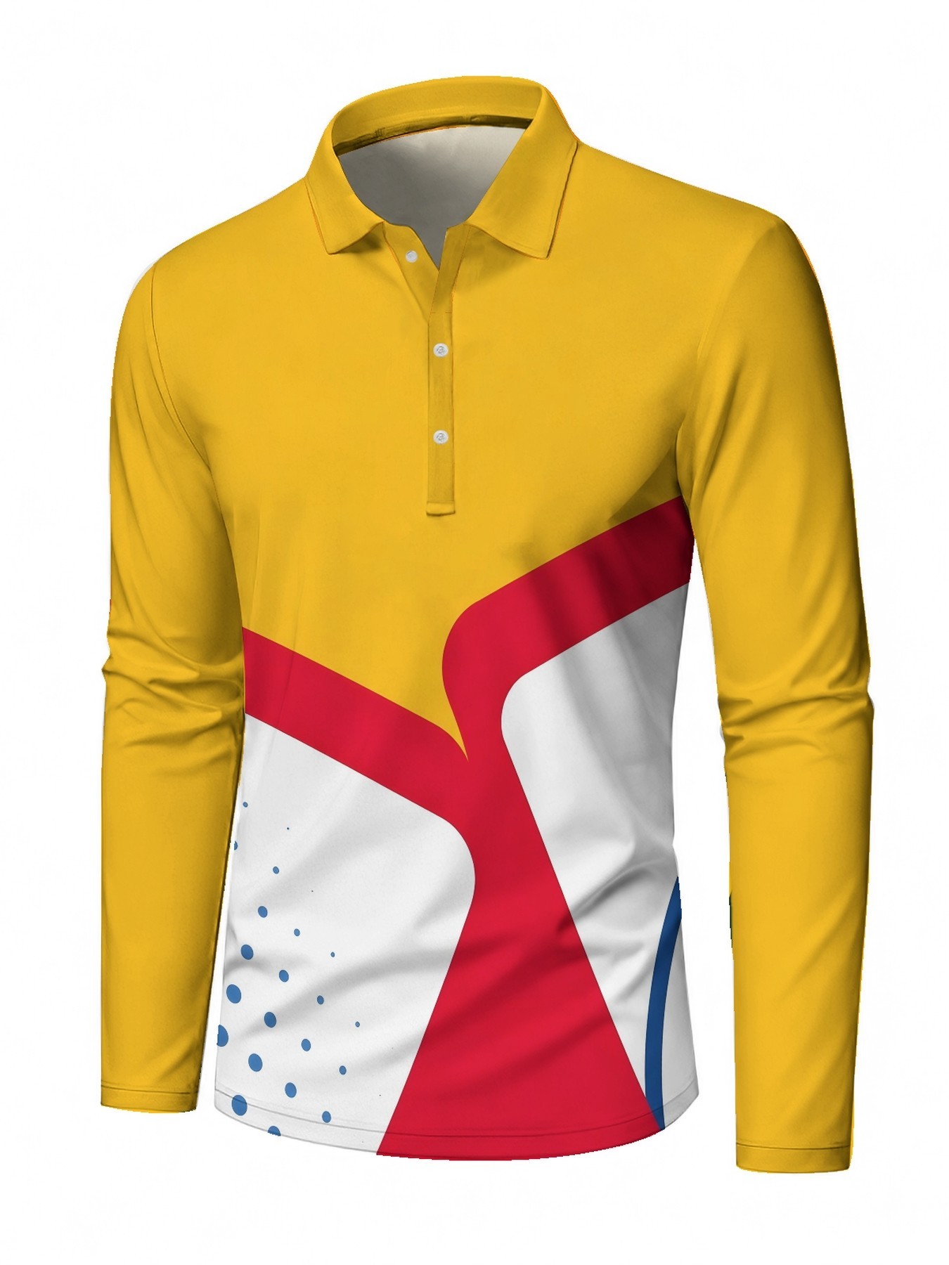 mens long sleeve   shirt digital printing abstract pattern casual sports style yellow with     suitable for spring summer autumn outdoor activities