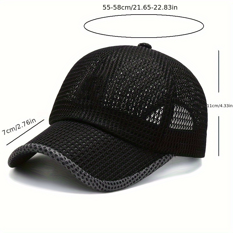 2pcs mens breathable mesh baseball cap adjustable summer sun protection hat for outdoor activities fishing leisure gray black fishing hat details 7