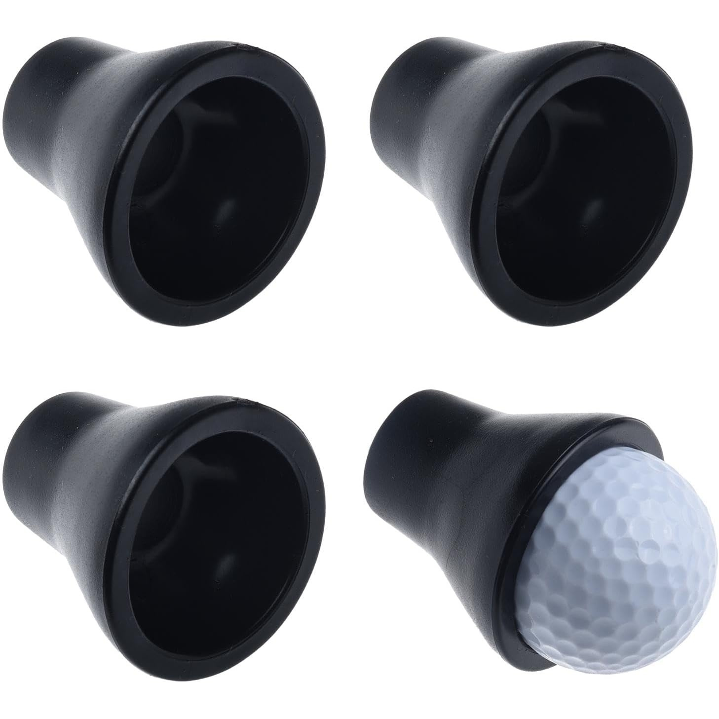 TEMU 4pcs Golf Ball Tools, Suction Cup Type Golf Ball , Suitable For Putter Grip, Putter End Pickup Tool, Putter And Swing Handle Golf Accessory