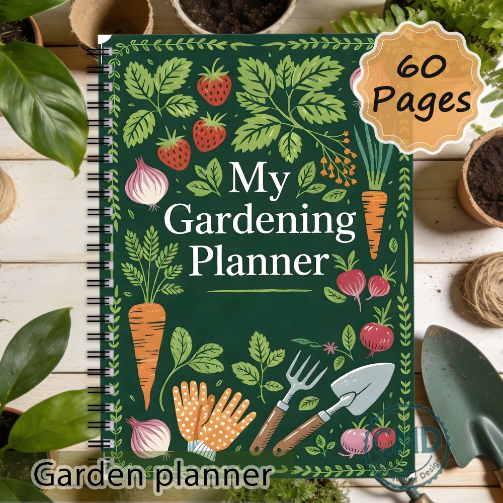 TEMU 1pc My Gardening Planner Gardening Spiral Notebook Journal, Rustic Garden Planning Diary And Fruit And Vegetable Garden Logbook With