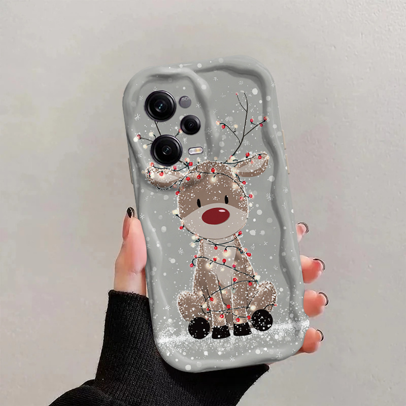 Etui za telefon - čRudovit enobarvni bel etui za telefon z božičnimi lučkami in sobami, zasnovan za različne modele Xiaomi in Redmi, vključn