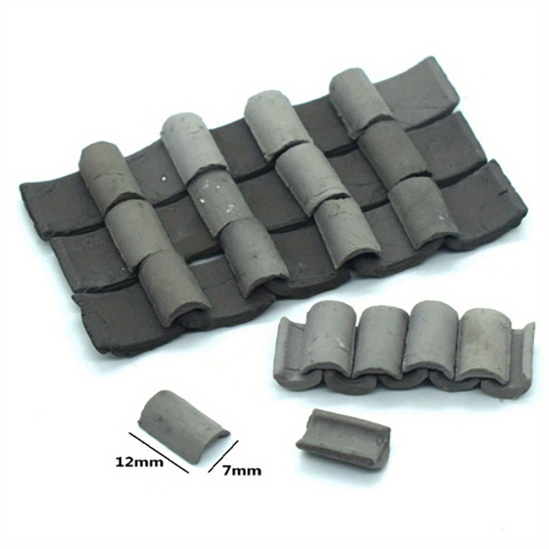 Mini Roof Tiles Simulated Models Pottery DIY House Props Tiles Figurine