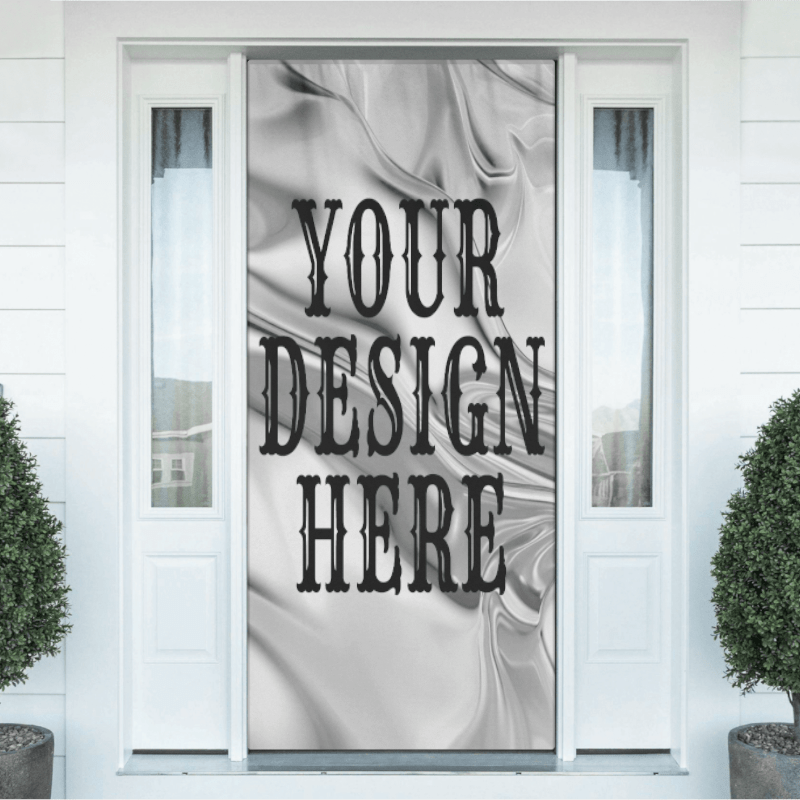 TEMU Banner per porta 2D piatto, 1 pz, personalizzato con foto/testo/logo - Bandiera fotografica personalizzata con la tua e testo, con 4 per