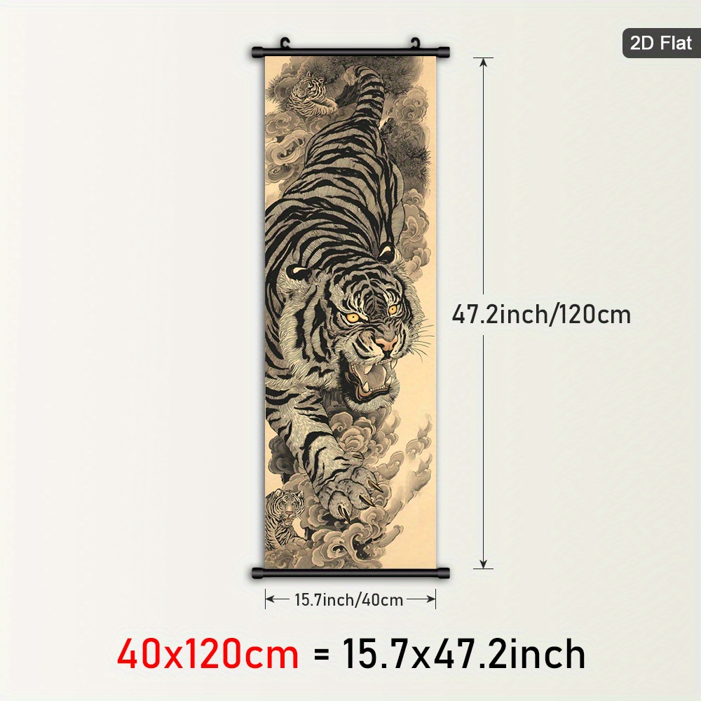 TEMU 2d Flat, 2d Flat, 1 Framed Modern Poster Featuring A Vintage-style Plastic Hanging Painting, Showcasing A On Canvas. Spirit Artwork Serves As