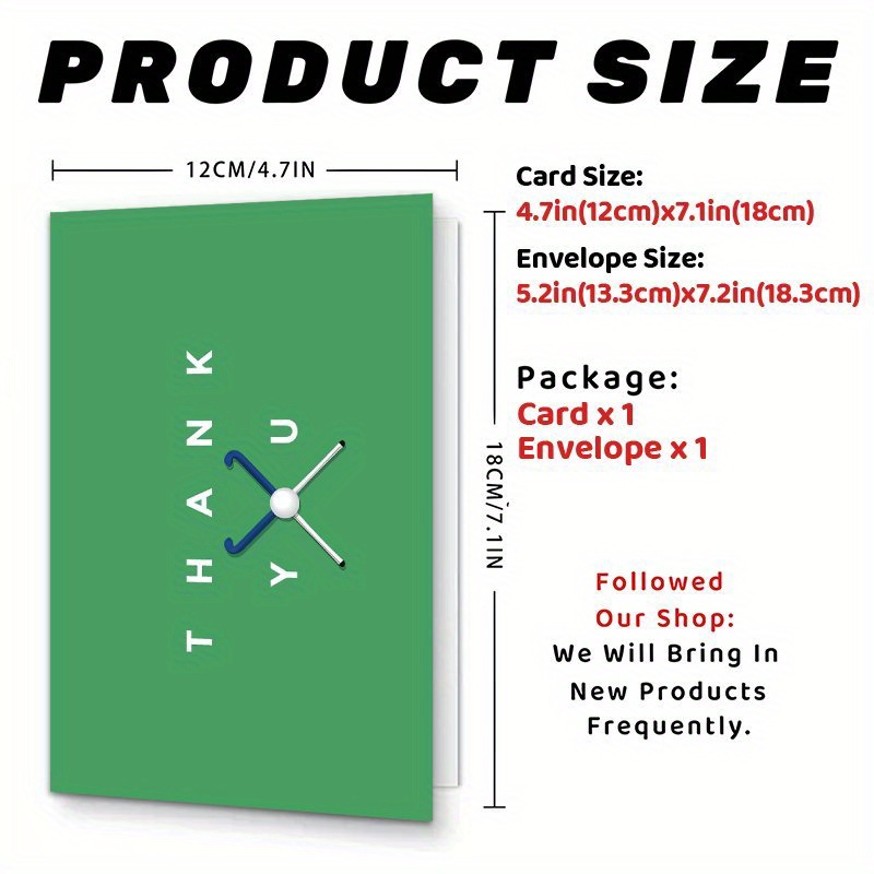 TEMU 1pc Funny Field Hockey Thanks Card, Thank You To The Hockey Assistant, End Of Season, , Best & Farewell Gift, With Envelope