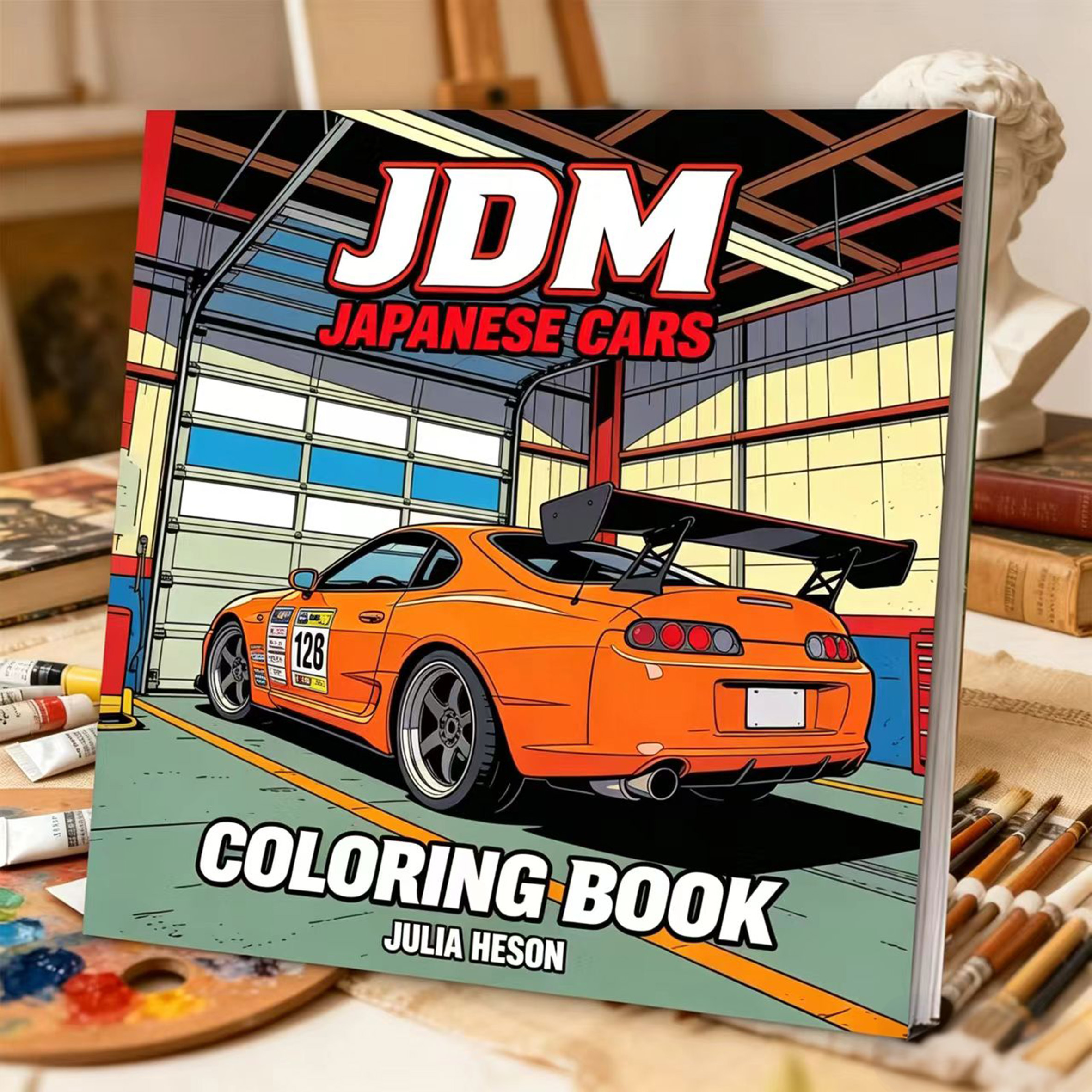 TEMU An Adult Coloring Book Featuring Japanese Special Edition Vehicles, With 24 Single-sided Printed Pages. Featuring Clear Lines And Exquisite