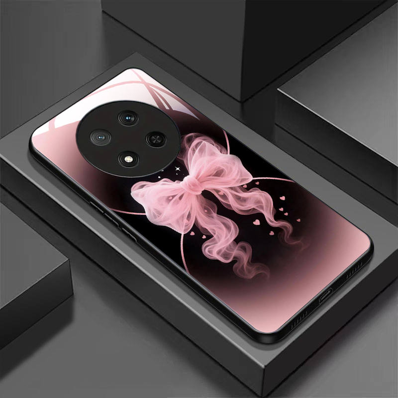 TEMU Phone Case: Tempered Glass Phone Case Suitable X60 Pro X9c Magic 7 Lite Ultra-thin Hard Cover With High-end Luxurious Business-style Pattern