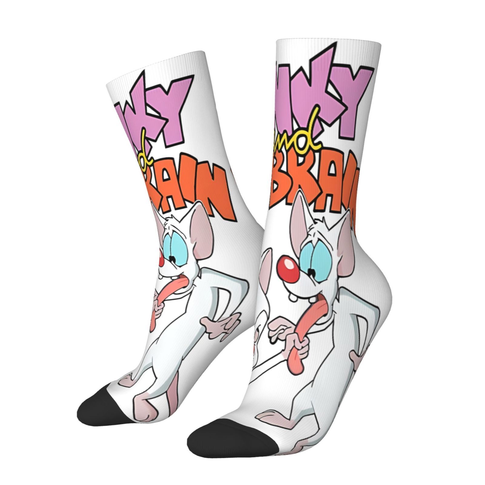TEMU 1 Pair Socks, Fashion Pattern, Polyester & Spandex Blend-soft And Comfortable Leisure Socks, Breathable Sweat-absorbent Sports Socks