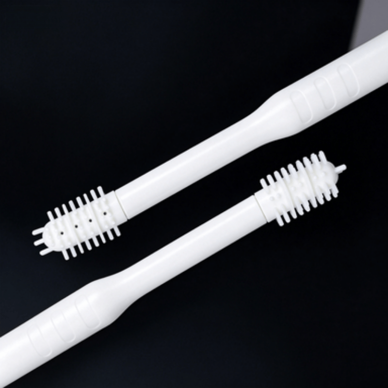 Handheld Showerhead with Soft Brush, 10-Hole Spray Design