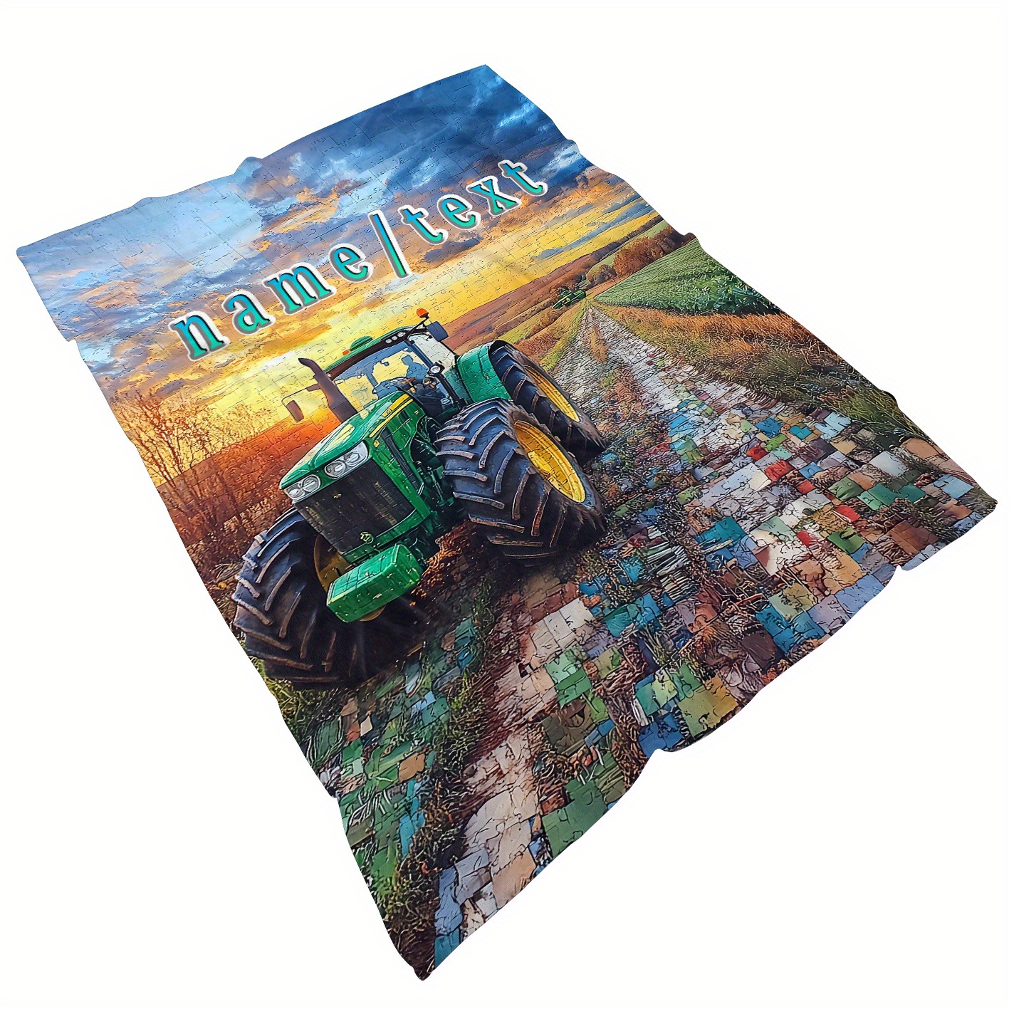 TEMU Customizable Printed Flannel Blanket - 1pc Polyester Throw For Sofa, Bed, Travel, Office, Couch, Chair - Perfect For Christmas, Thanksgiving,