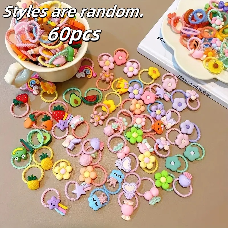 60 Colorful Cartoon Hair Clips, Essential For Fashionable Ladies' Daily Use, Allowing You To Effortlessly Create A Sweet Hairstyle.[makeup And Styling Products](random Style)