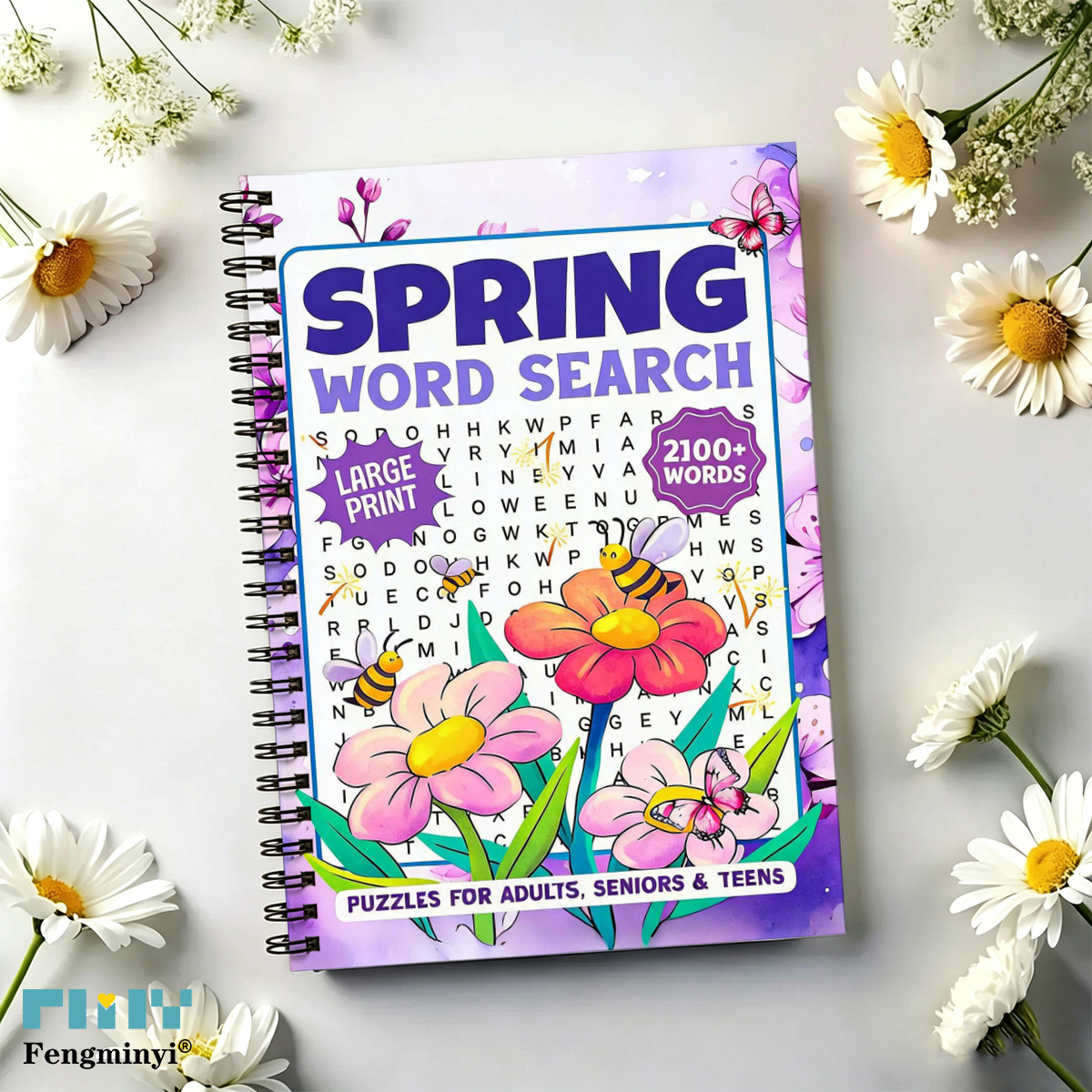 TEMU 2d Flat 1pc Large Print Spring-themed Game Book, A To Pass , Exercise Brain Thinking, And An Educational Gift For , 2d Flat