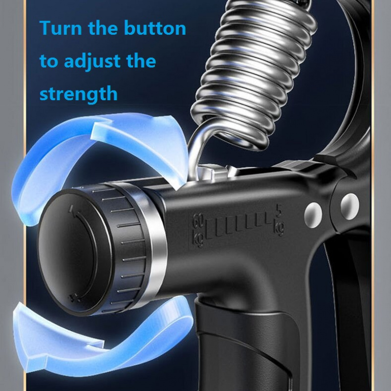 adjustable   hand grip strengthener set mechanical   strengthener and silicone finger exerciser for   grip and forearm workout with ideal gift for adults for gym home and office uncharged no battery required details 0
