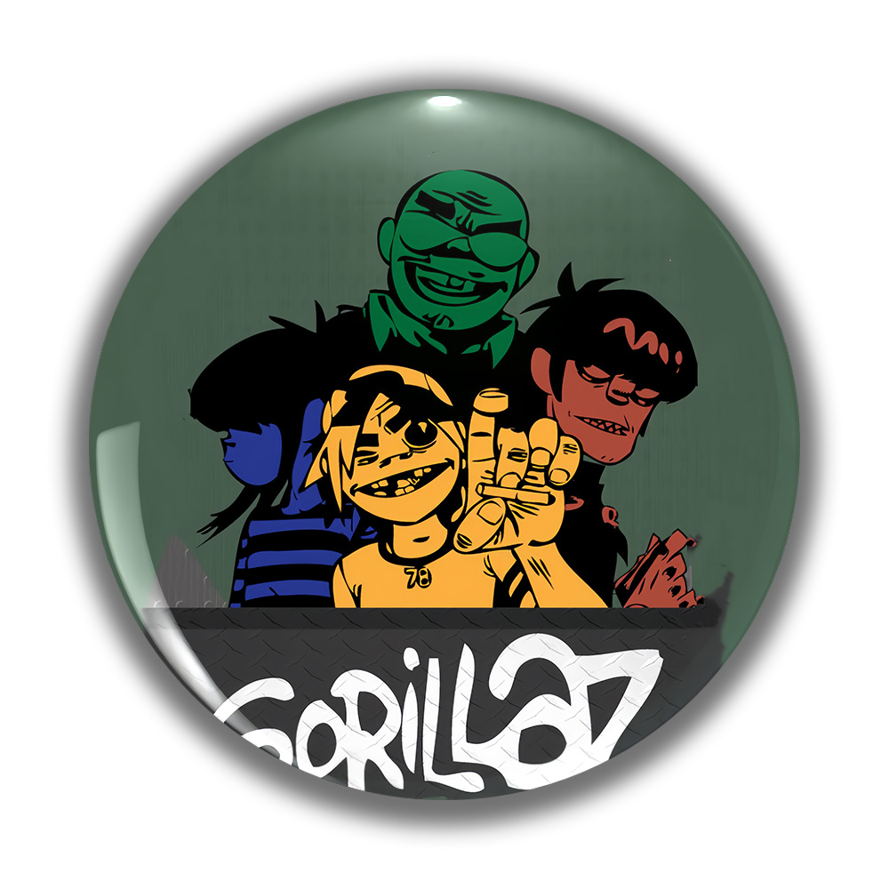TEMU Casual Stijl Klassieke 2D Platte - Anime Cartoon Broche - Stijlvolle en Elegante Pin voor Mannen - Unisex Ronde Badge - Accessoire Geschikt voor