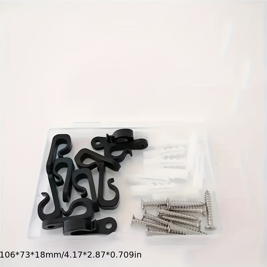 a set of 30 heavy duty plastic lightweight safety hooks including screws and plugs no drill hanging tools suitable for indoor outdoor multi purpose hooks for christmas halloween easter decorations plants wind chimes