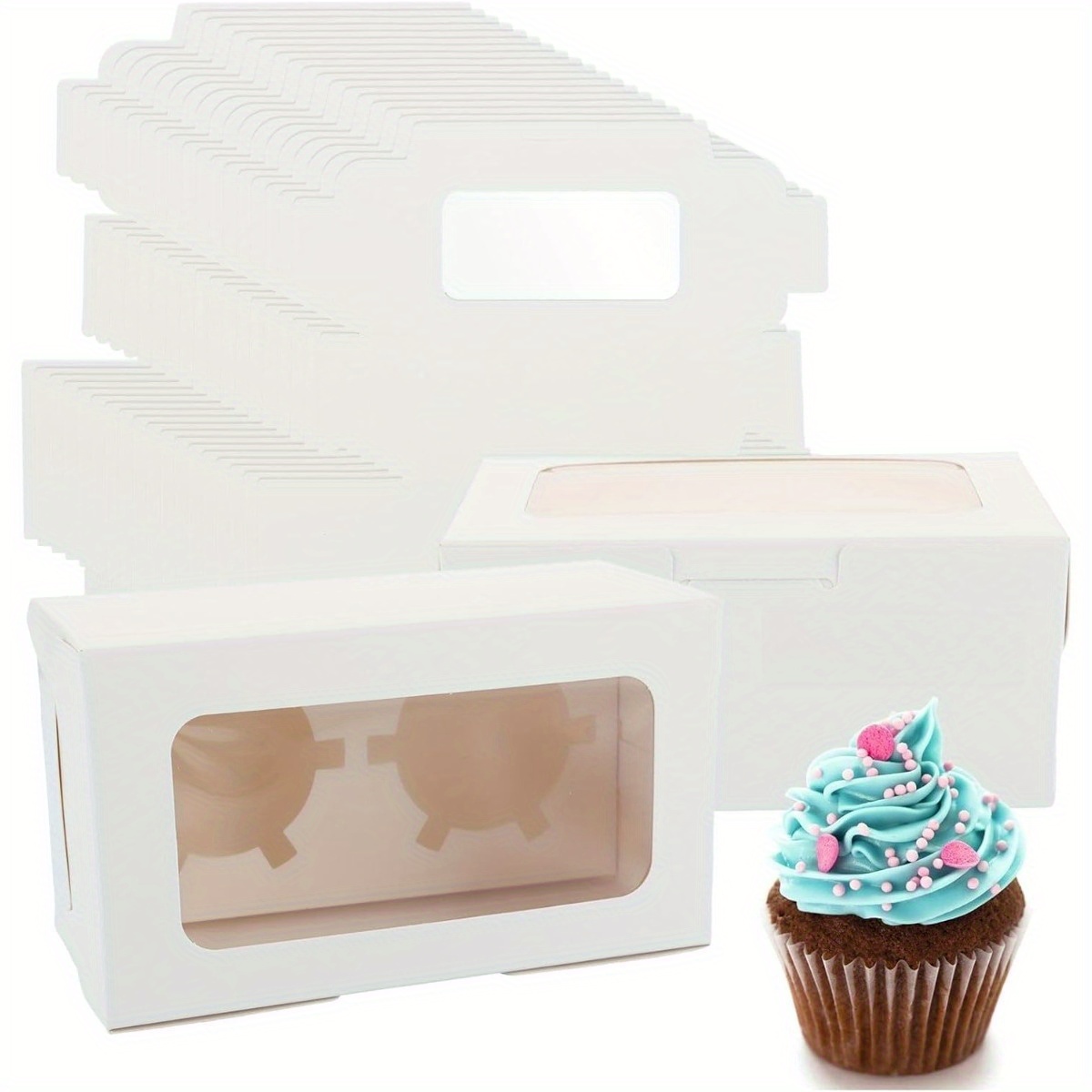 20 Stks Herbruikbare Plastic Bakkerij Taartdoos Ronde Cake Plastic Bakkerij Container Met Deksels Taartdozen
