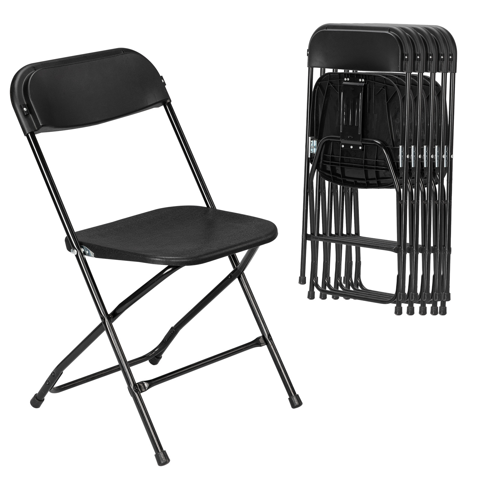 6pcs Injection Molded Xn Courtyard Plastic Folding Chair