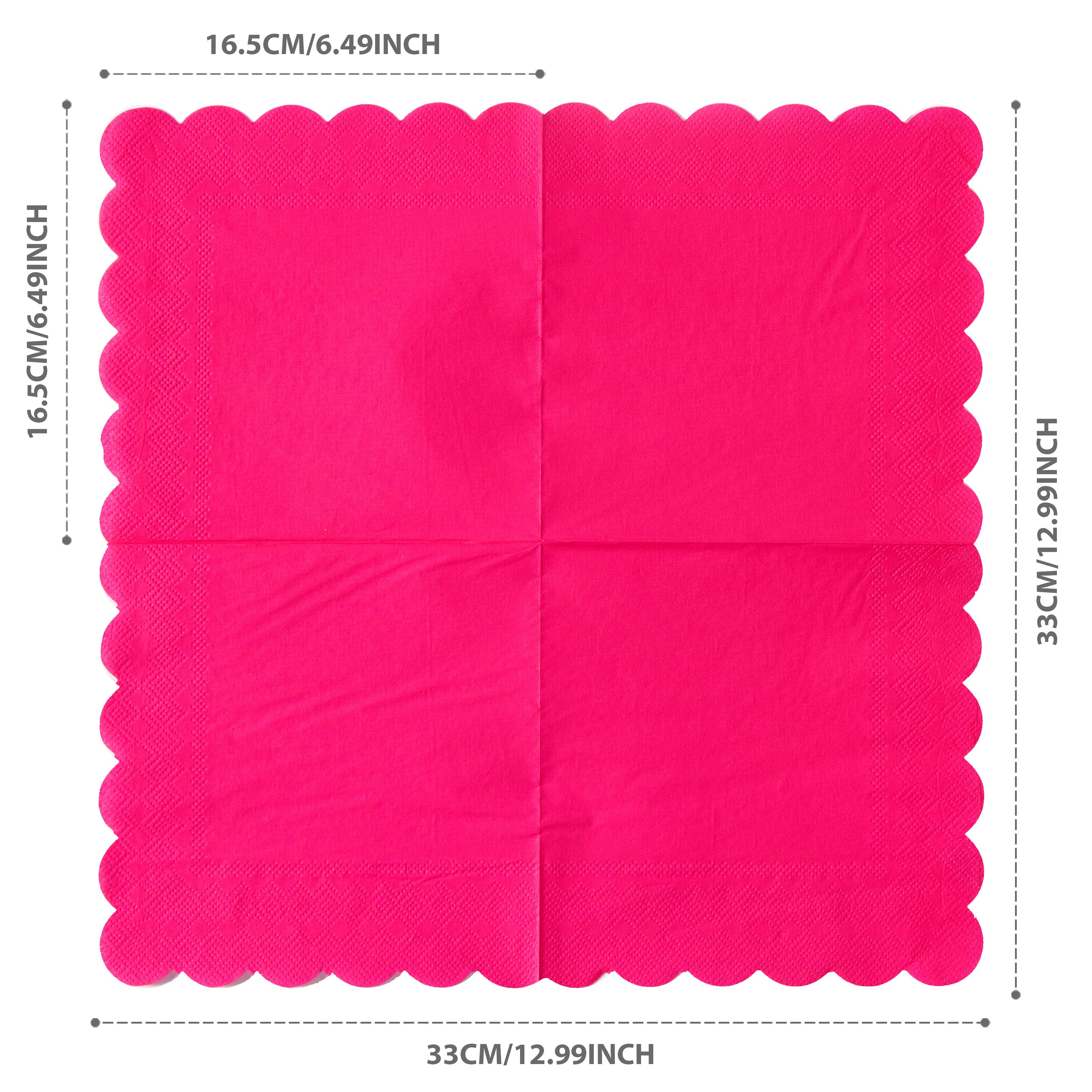 Image of 25 Sheets/pack 33*33cm/13*13inch Disposable Napkins, Solid Red, Rose Themed Paper Towels For Party Decoration, Very Suitable For Themed Parties And Daily Use