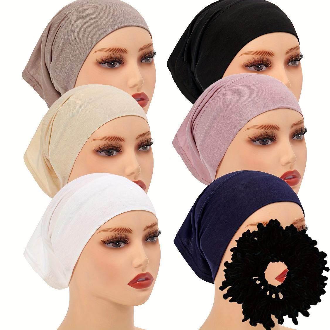 Image of 7pcs Women' Underscarf Universal Tube Hat Suitable For Daily Outdoor Travel Wide Brim Tube Hat